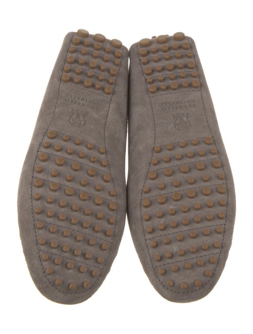 Brunello Cucinelli Suede Beaded Accents Loafers