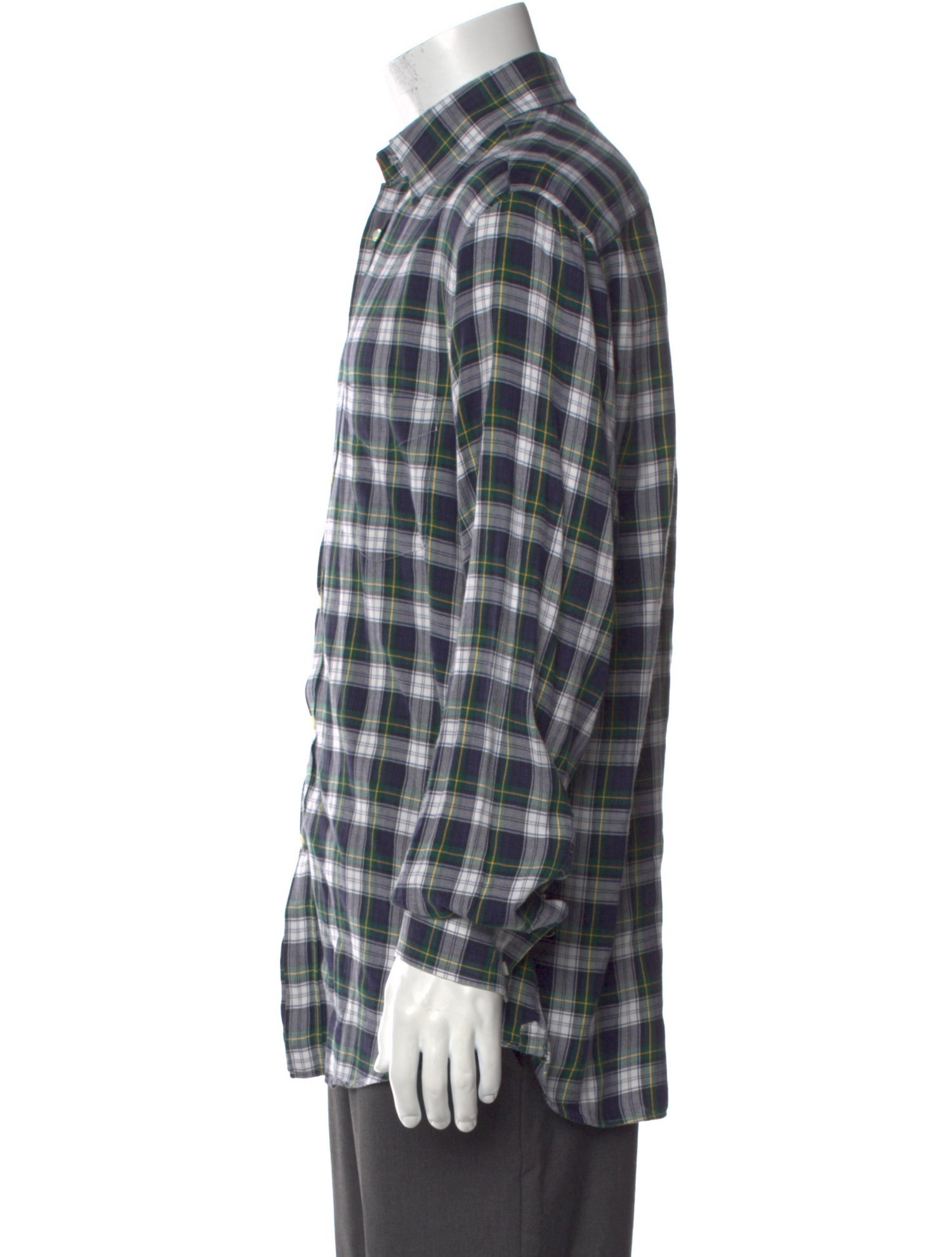Brunello Cucinelli Plaid Print Long Sleeve Shirt
