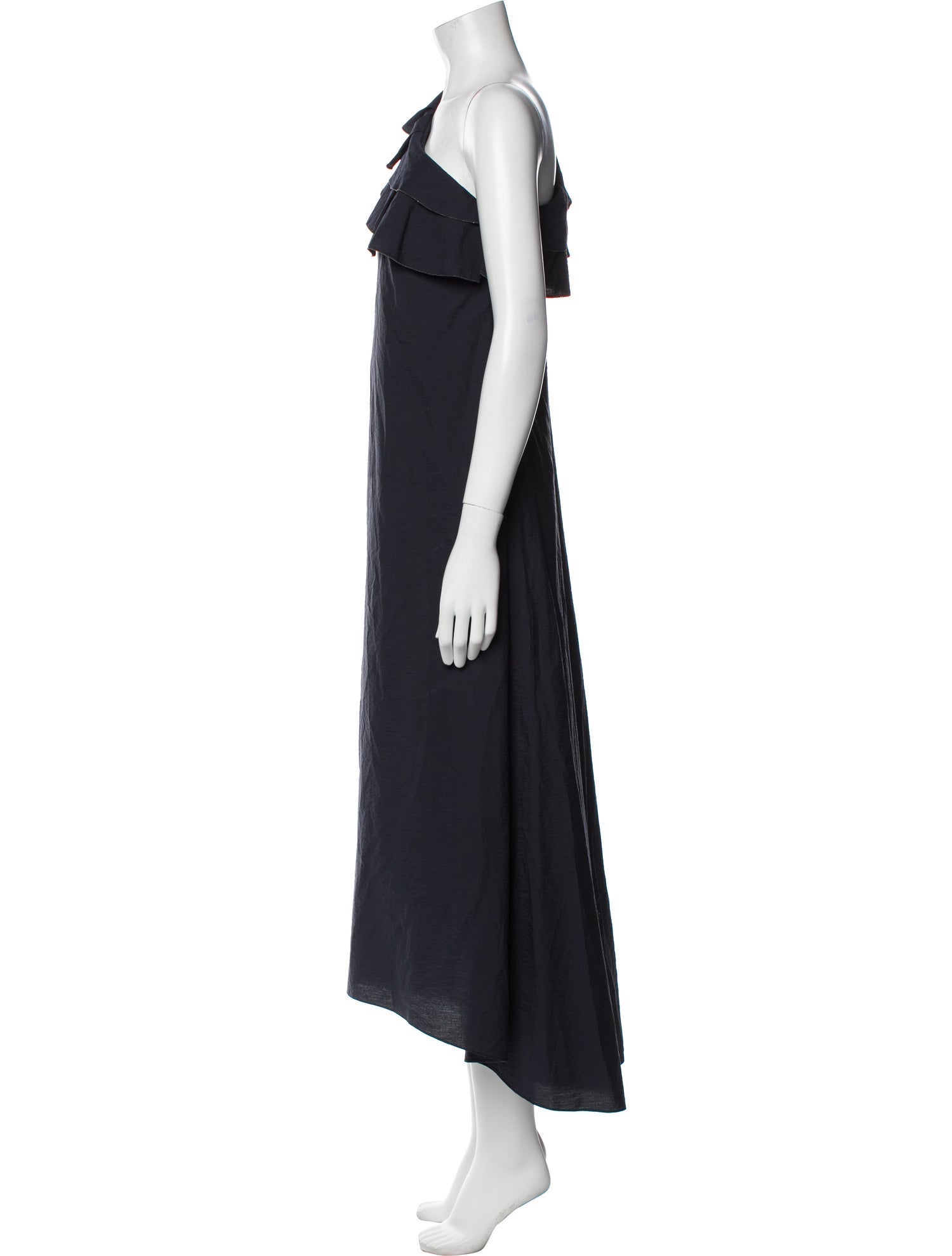 Brunello Cucinelli One-Shoulder Long Dress