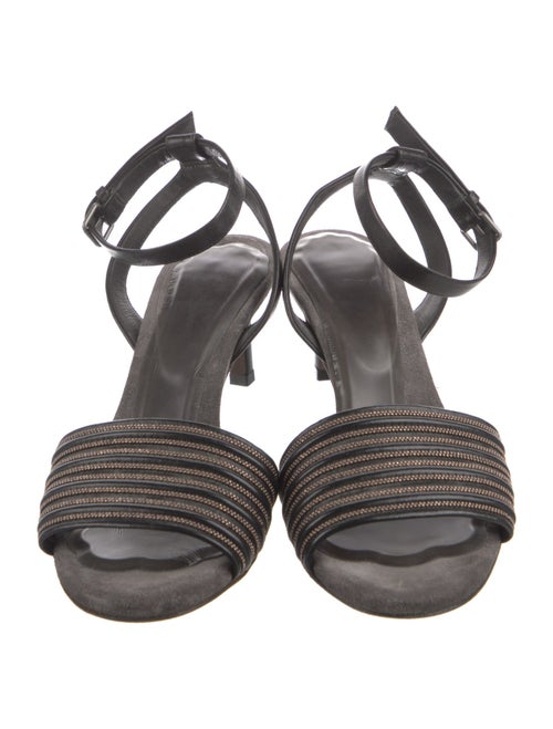 Brunello Cucinelli Monili Leather Sandals