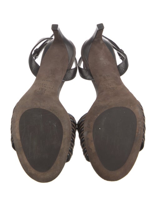 Brunello Cucinelli Monili Leather Sandals