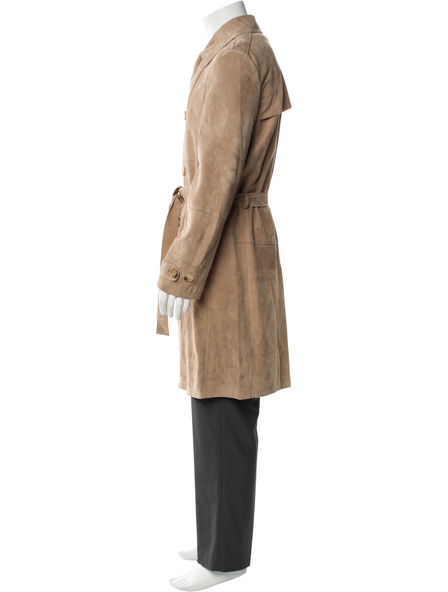 Brunello Cucinelli Leather Trench Coat w/ Tags