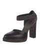 Brunello Cucinelli Monili Leather D'Orsay Pumps
