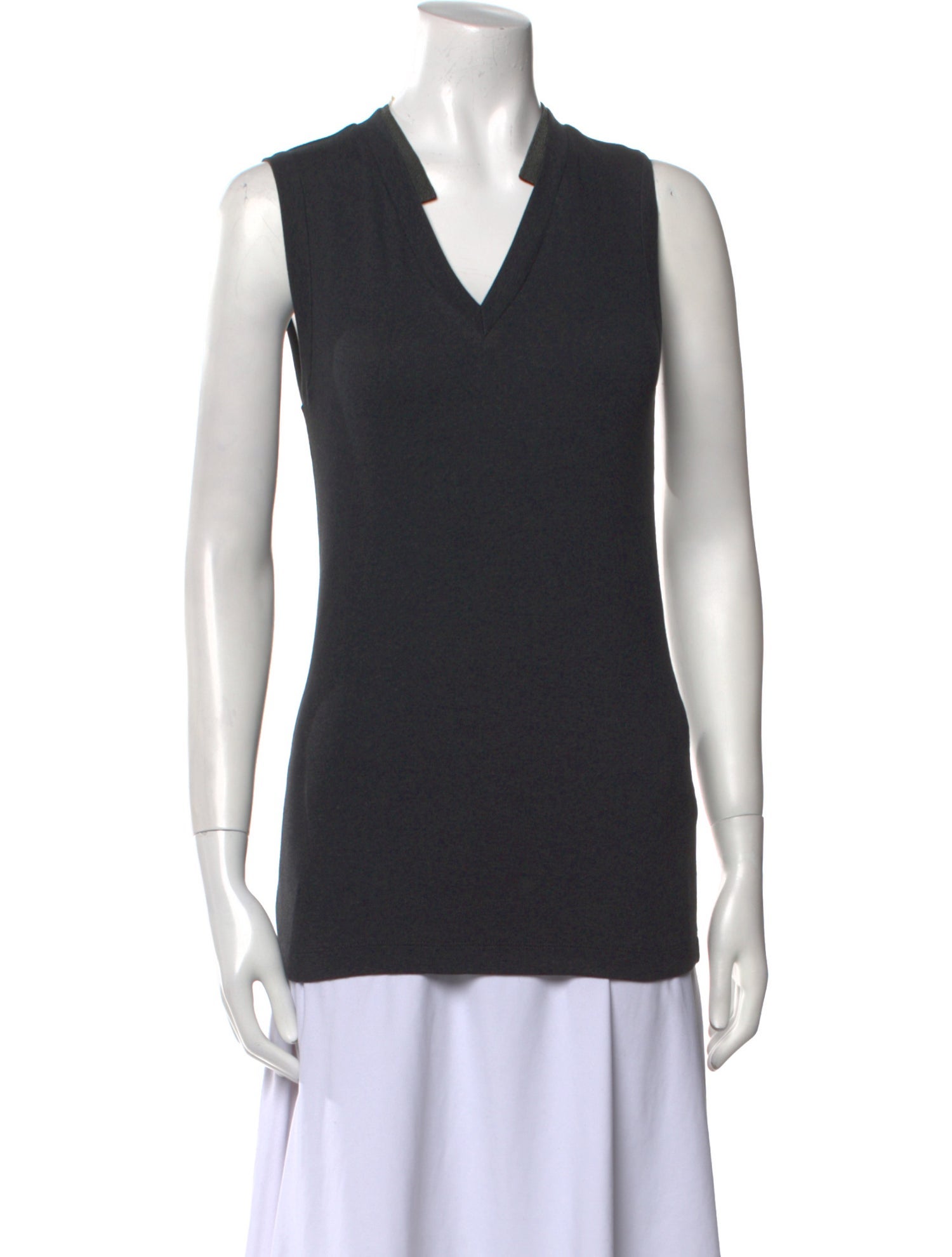 Brunello Cucinelli V-Neck Sleeveless Top