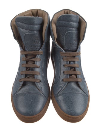 Brunello Cucinelli Leather Wedge Sneakers