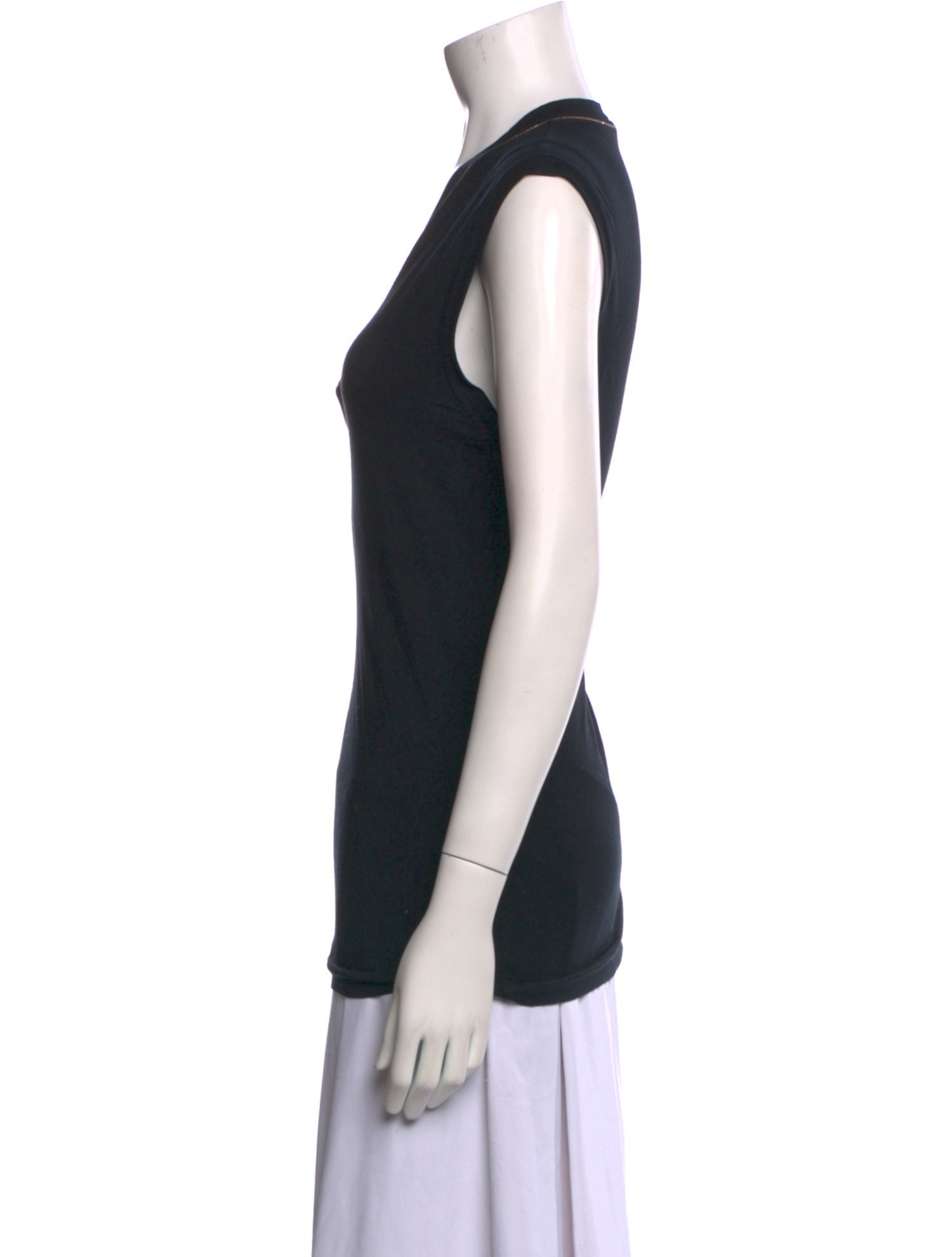 Brunello Cucinelli V-Neck Short Sleeve Tank Top