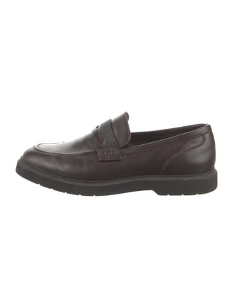 Brunello Cucinelli Monili Leather Loafers