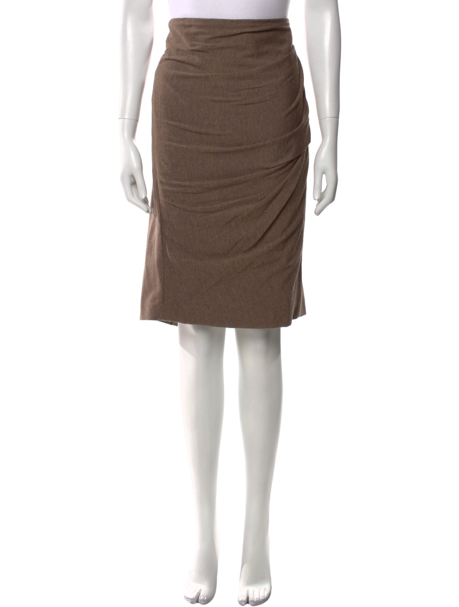 Brunello Cucinelli Virgin Wool Knee-Length Skirt