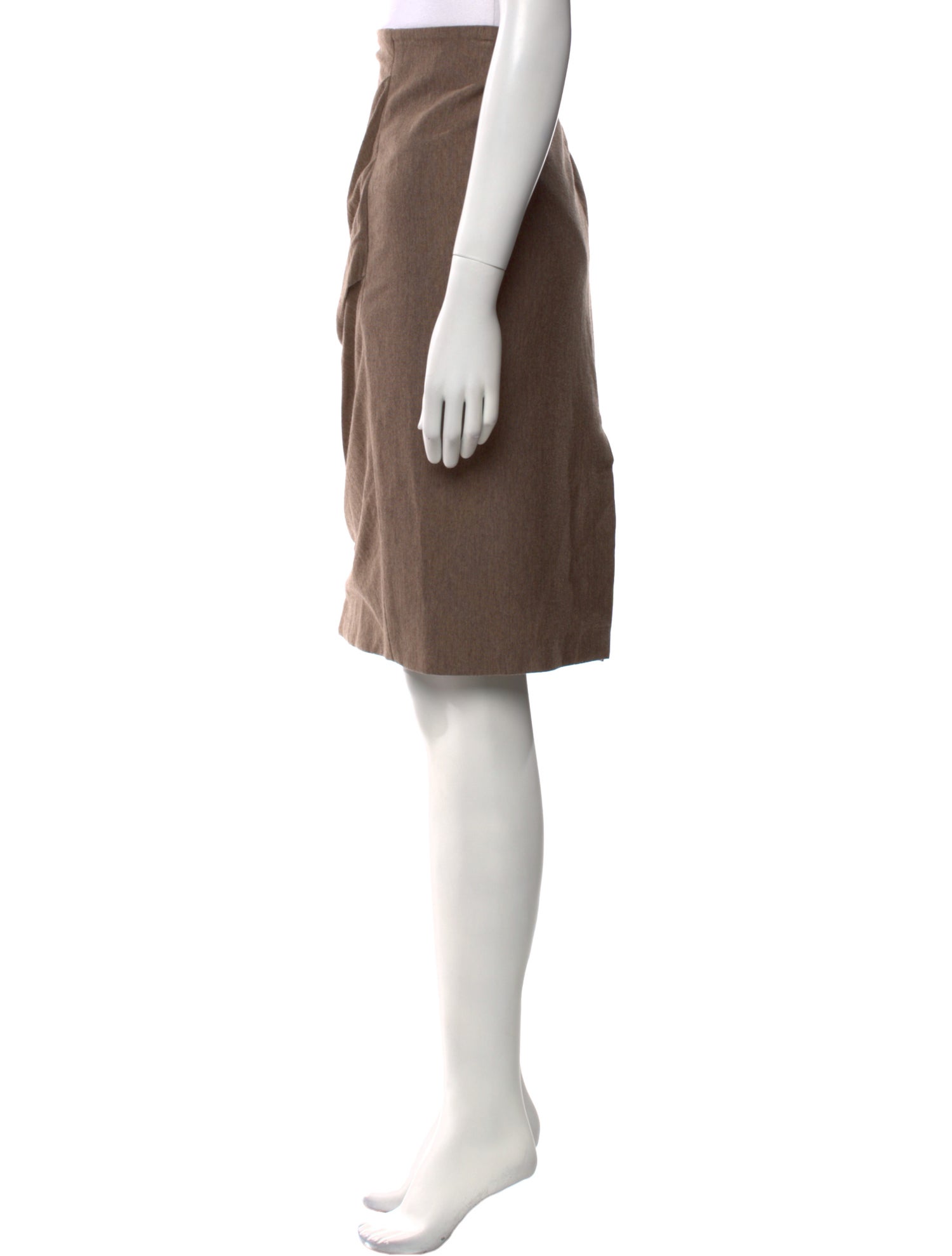 Brunello Cucinelli Virgin Wool Knee-Length Skirt