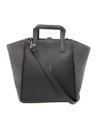 Brunello Cucinelli Leather Top Handle Bag