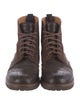 Brunello Cucinelli Leather Combat Boots