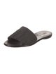 Brunello Cucinelli Leather Beaded Accents Slides