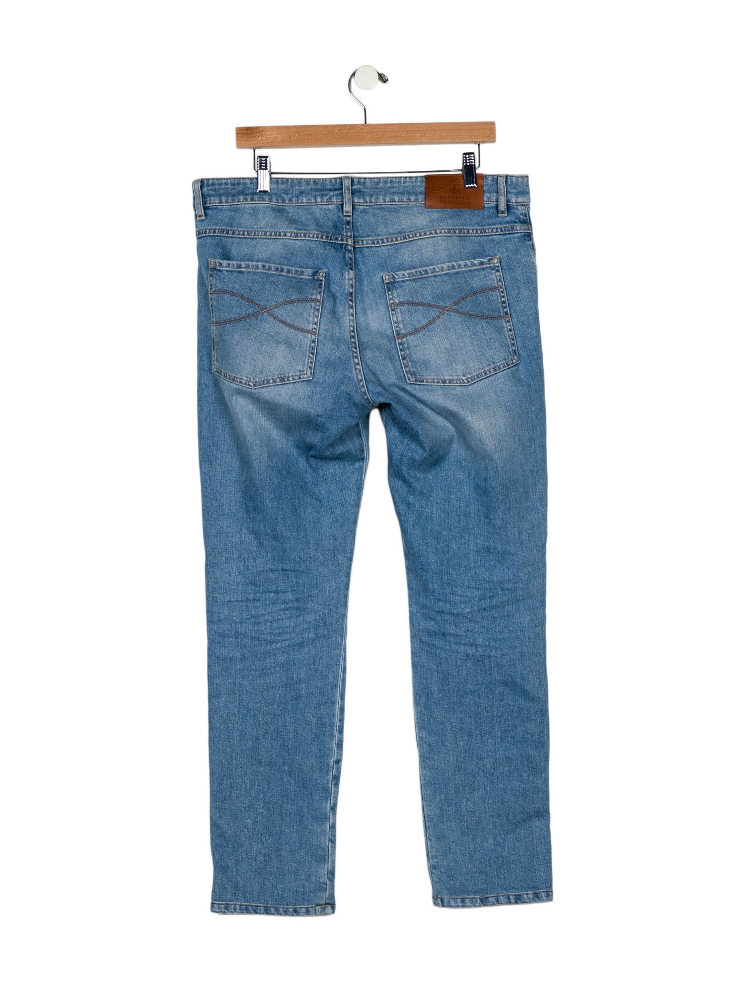 Brunello Cucinelli Mid-Rise Straight Leg Jeans