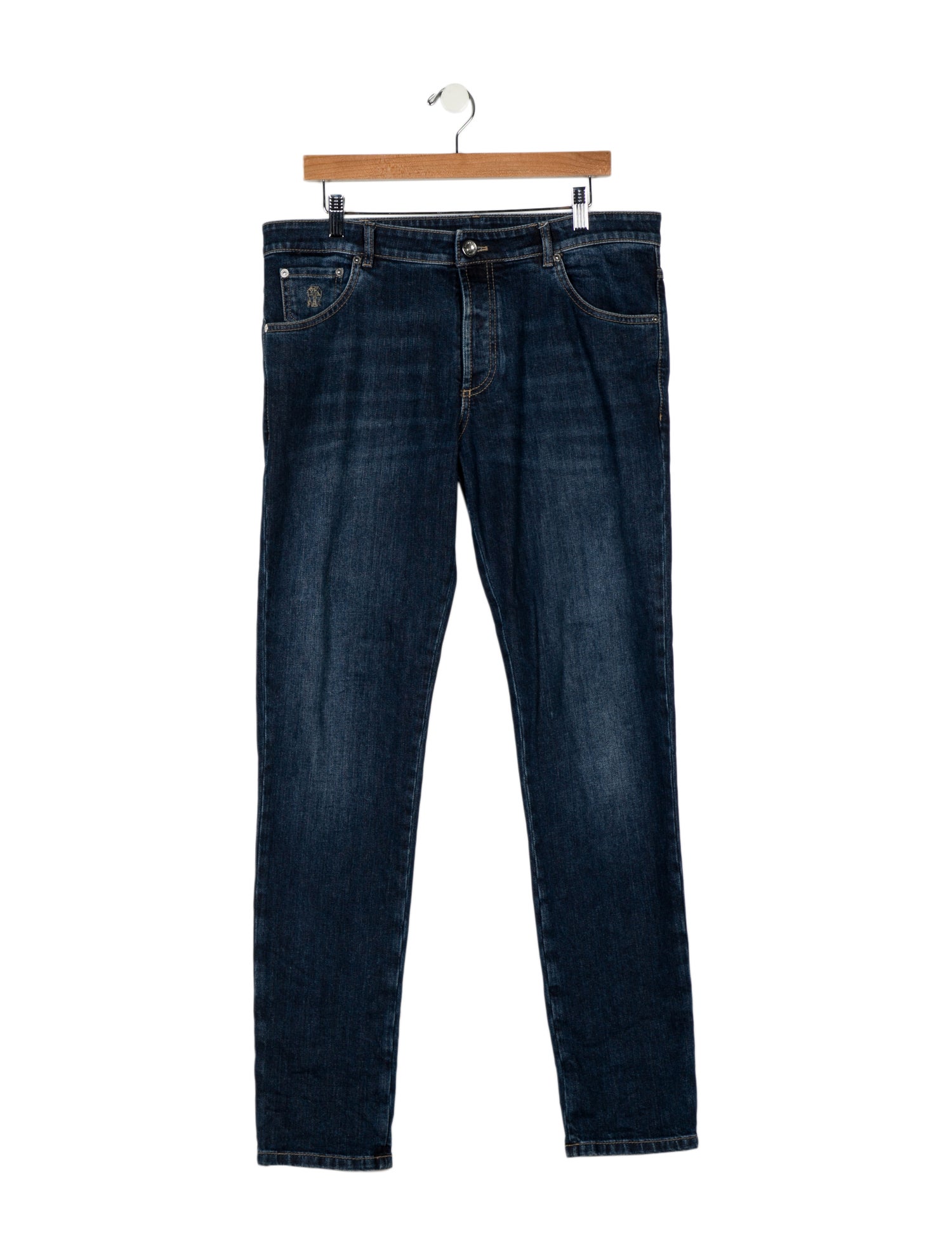 Brunello Cucinelli Mid-Rise Straight Leg Jeans