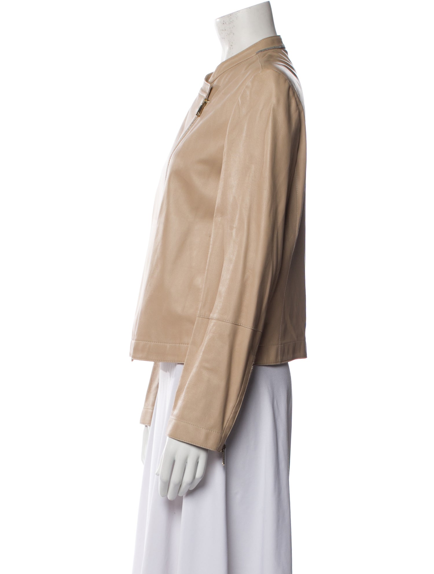 Brunello Cucinelli Leather Biker Jacket