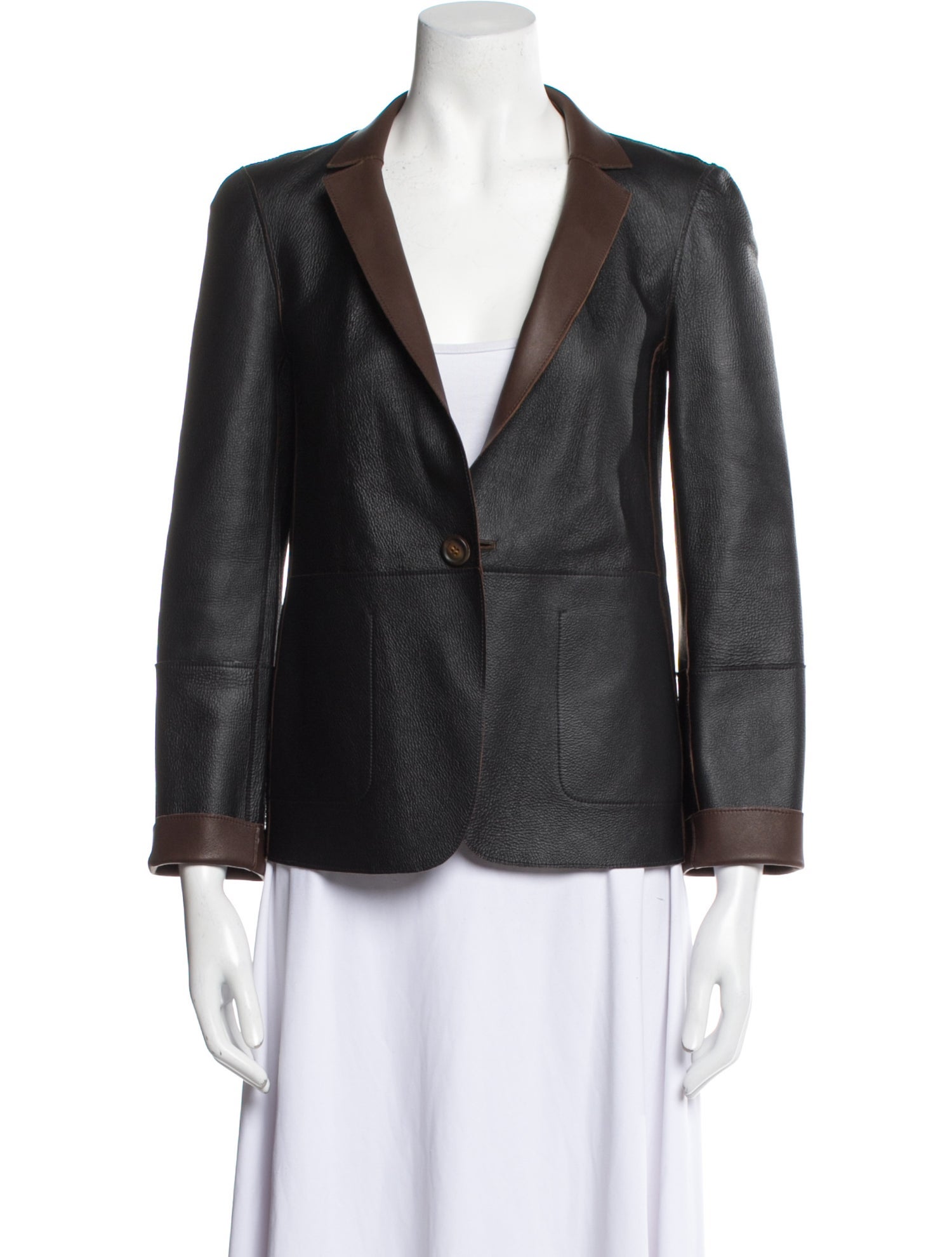 Brunello Cucinelli Leather Blazer