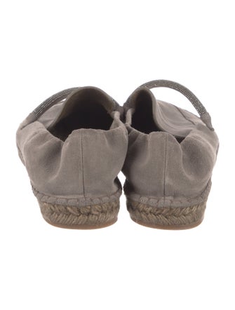 Brunello Cucinelli Monili Suede Espadrilles