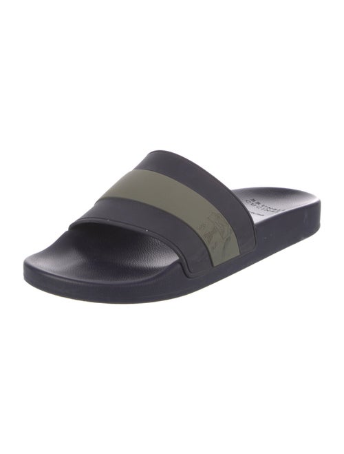 Brunello Cucinelli Rubber Colorblock Pattern Slides