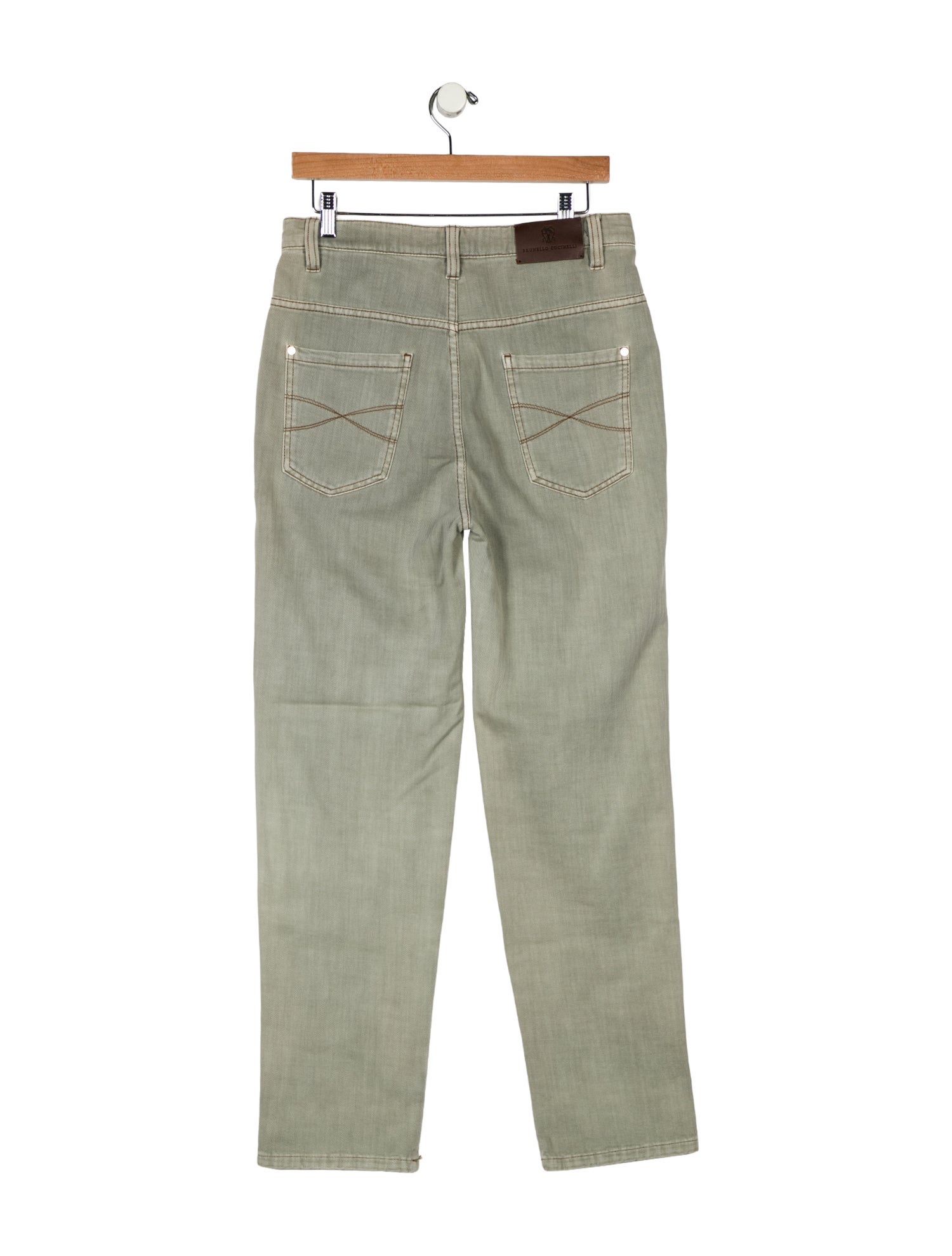 Brunello Cucinelli High-Rise Straight Leg Jeans