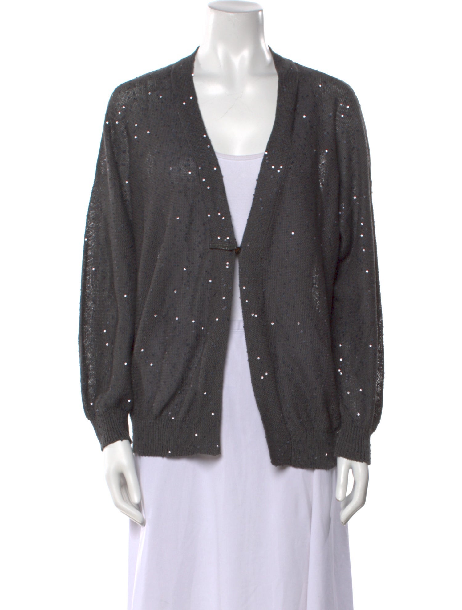 Brunello Cucinelli Linen V-Neck Sweater