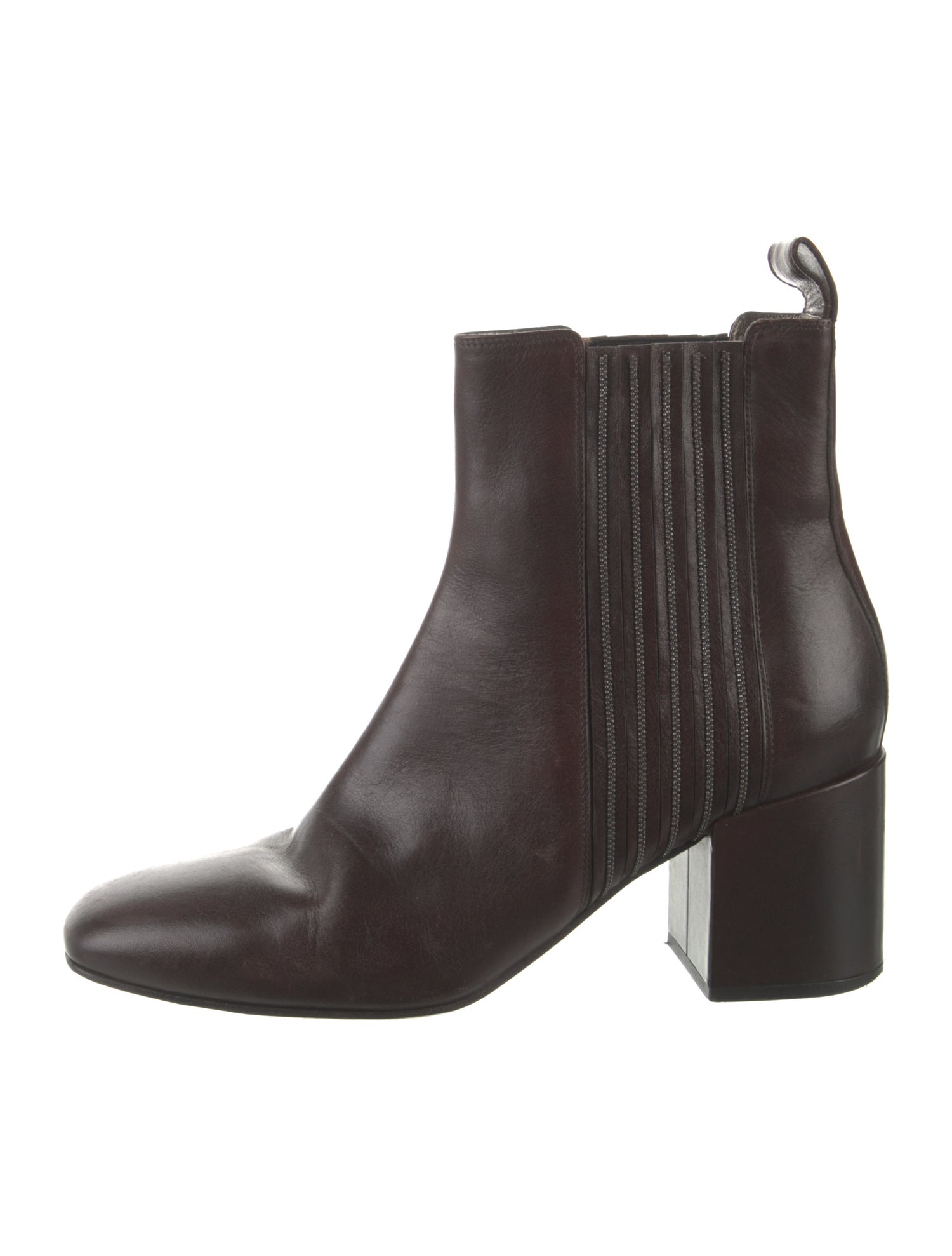 Brunello Cucinelli Monili Leather Chelsea Boots