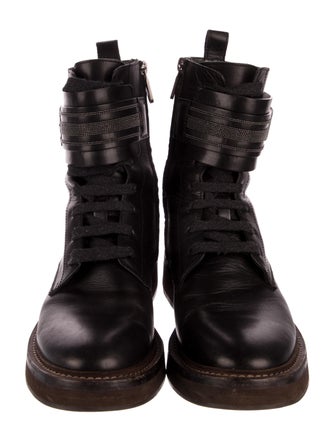Brunello Cucinelli Monili Leather Combat Boots