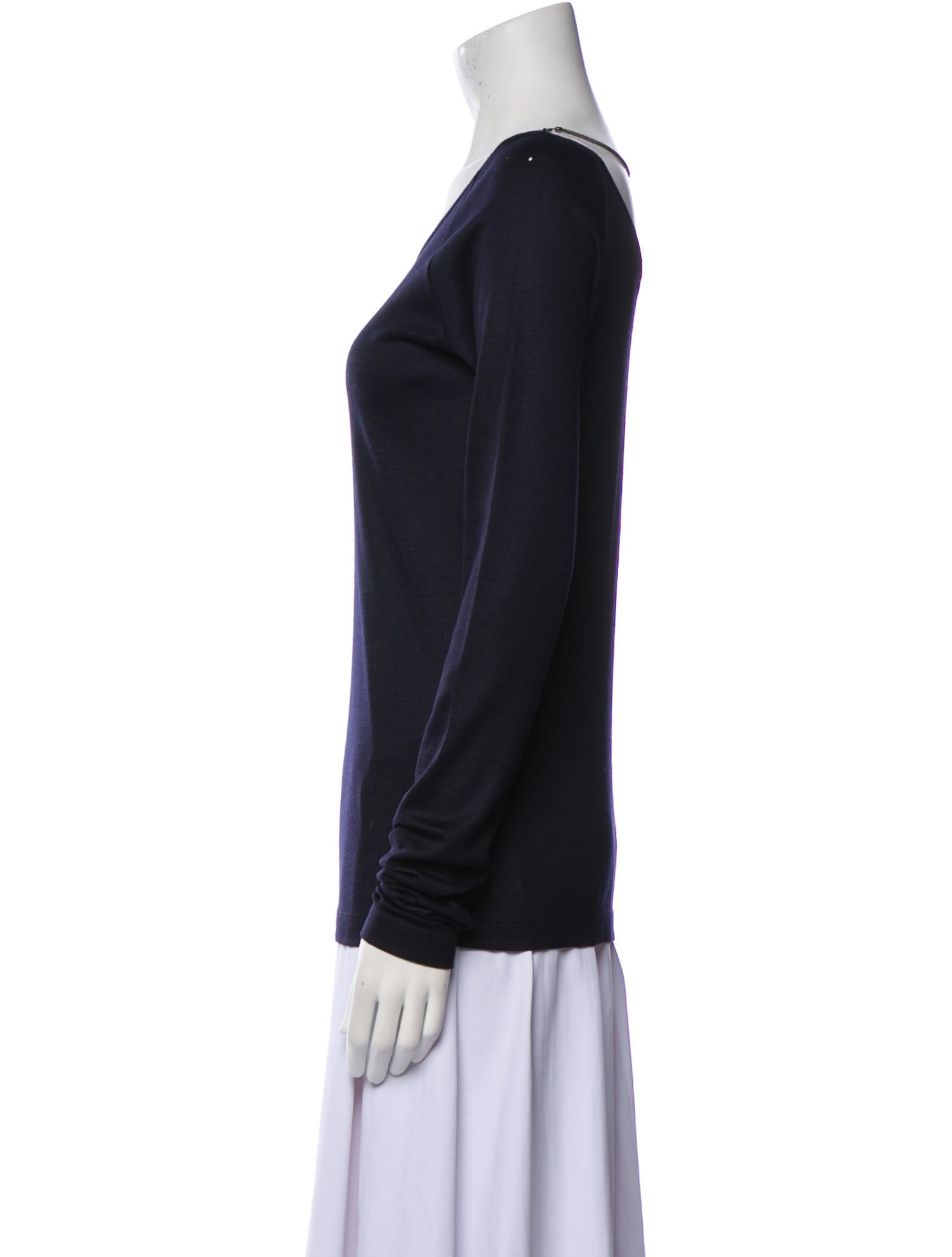 Brunello Cucinelli Wool Scoop Neck Top