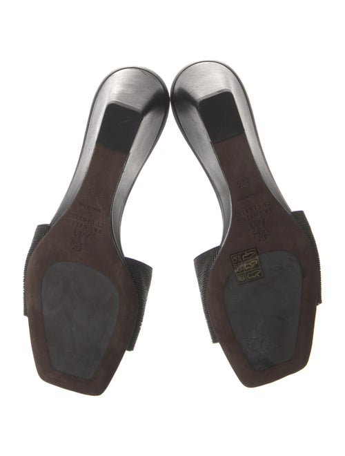 Brunello Cucinelli Monili Leather Slides