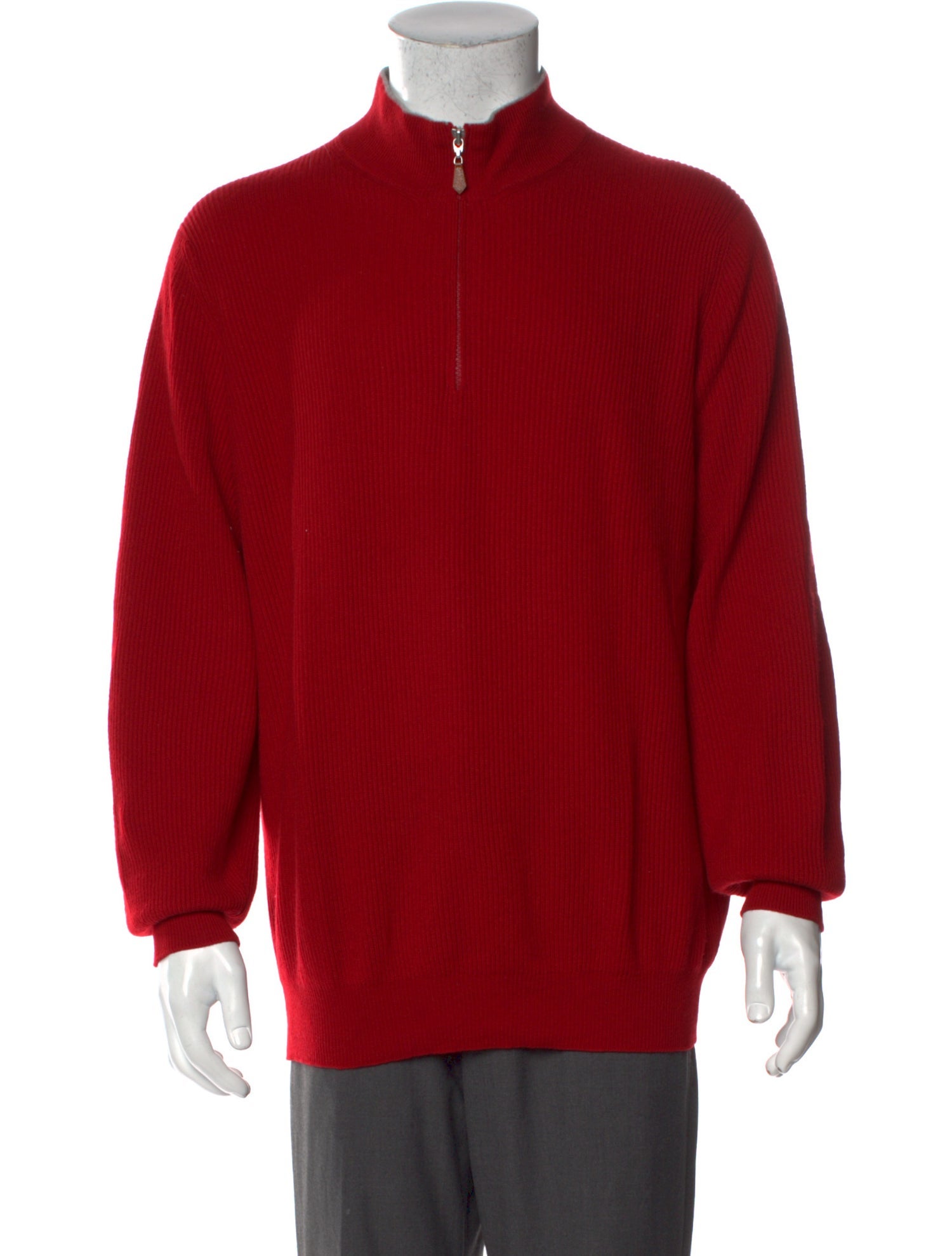 Brunello Cucinelli Cashmere Mock Neck Polo Sweater