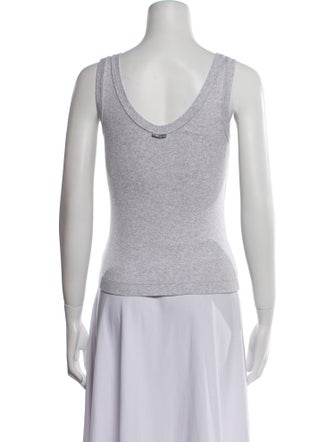 Brunello Cucinelli Square Neckline Sleeveless Top