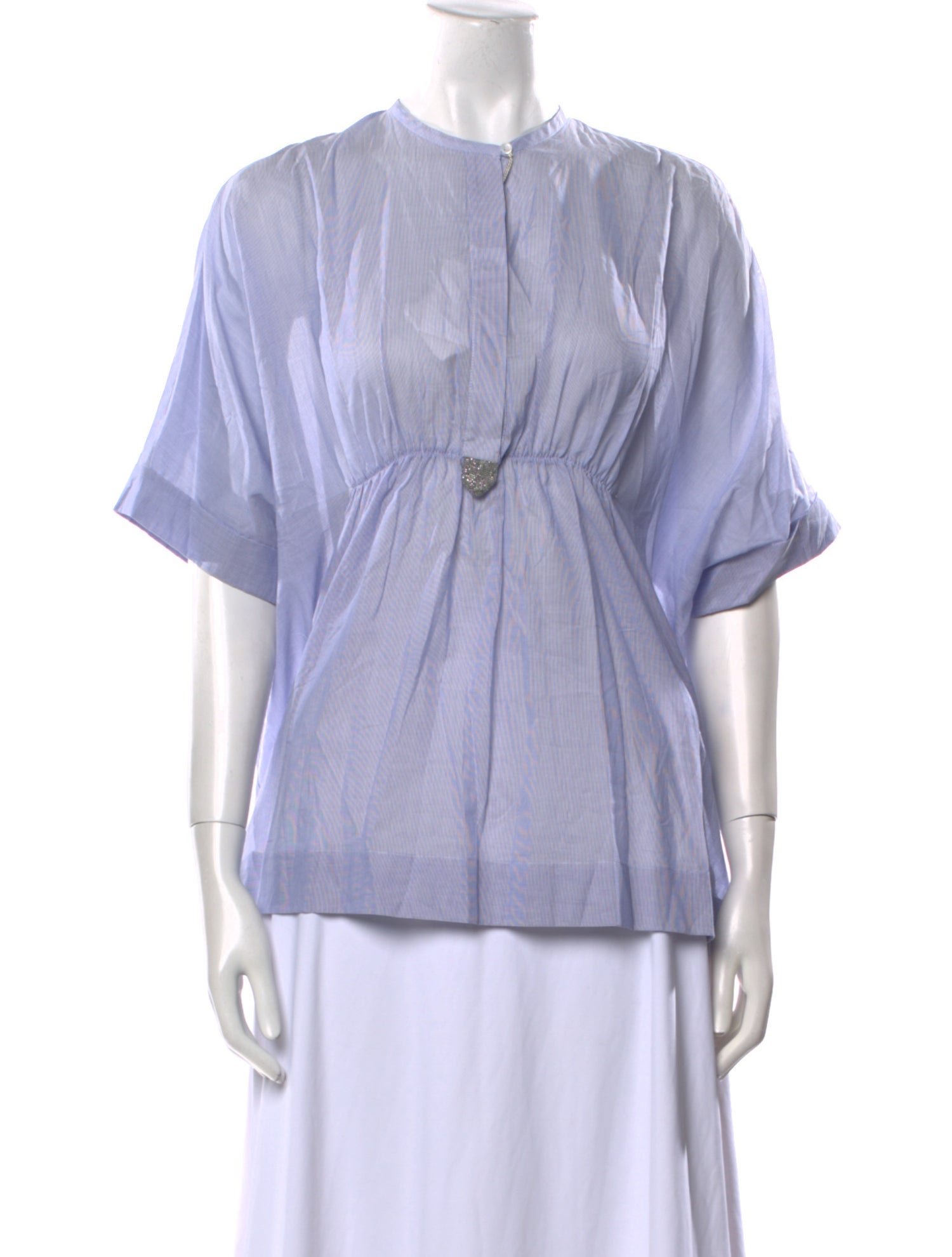 Brunello Cucinelli Crew Neck Short Sleeve Blouse w/ Tags