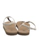 Brunello Cucinelli Monili Leather T-Strap Sandals