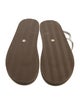 Brunello Cucinelli Monili Leather T-Strap Sandals