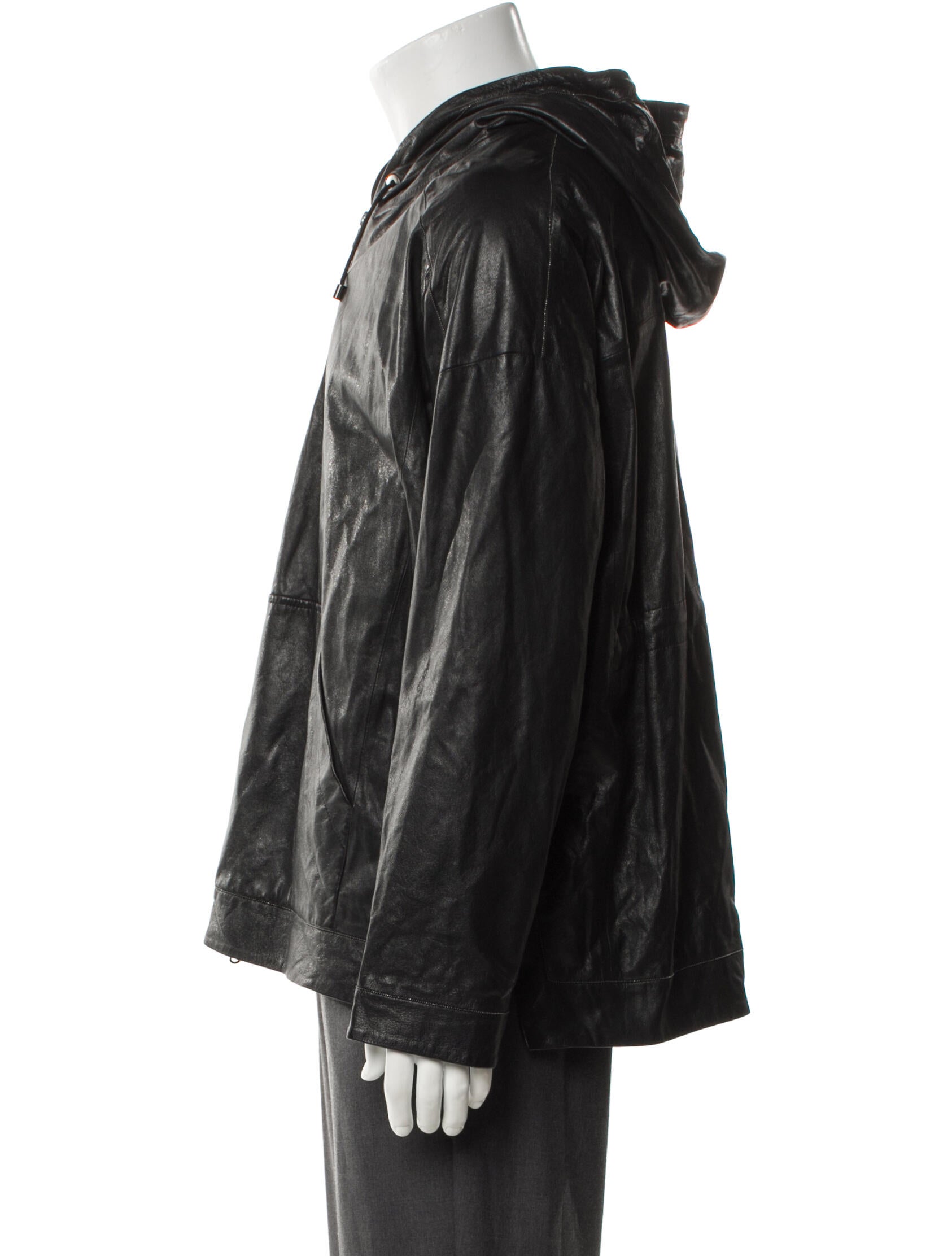 Brunello Cucinelli Leather Windbreaker w/ Tags