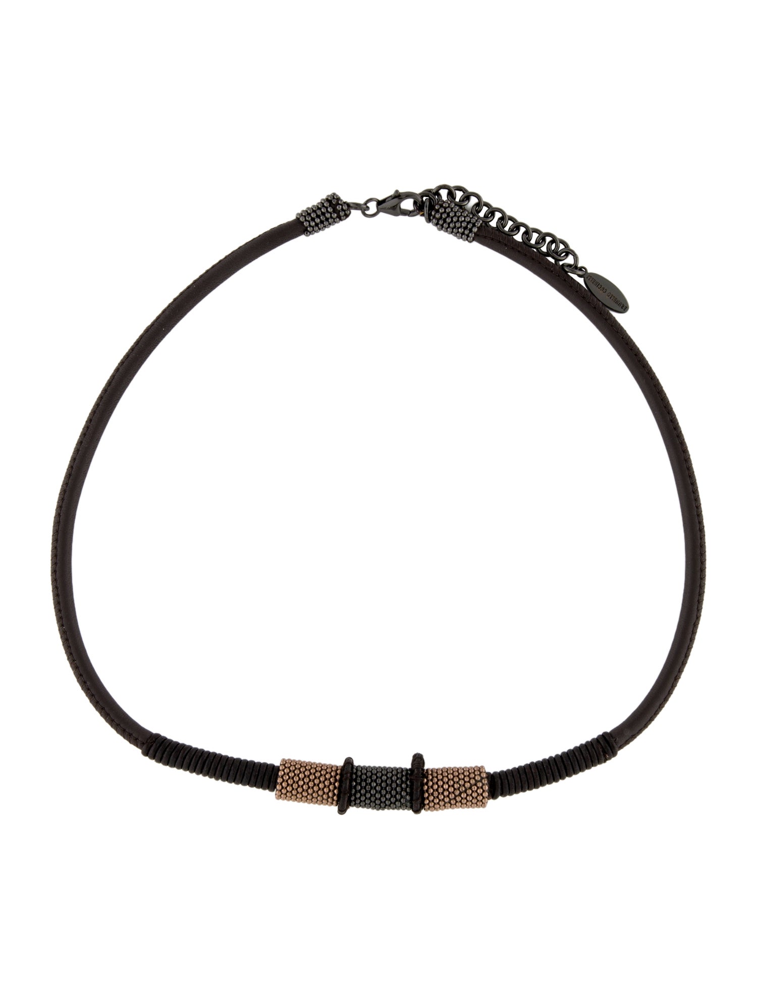 Brunello Cucinelli Leather Collar Necklace
