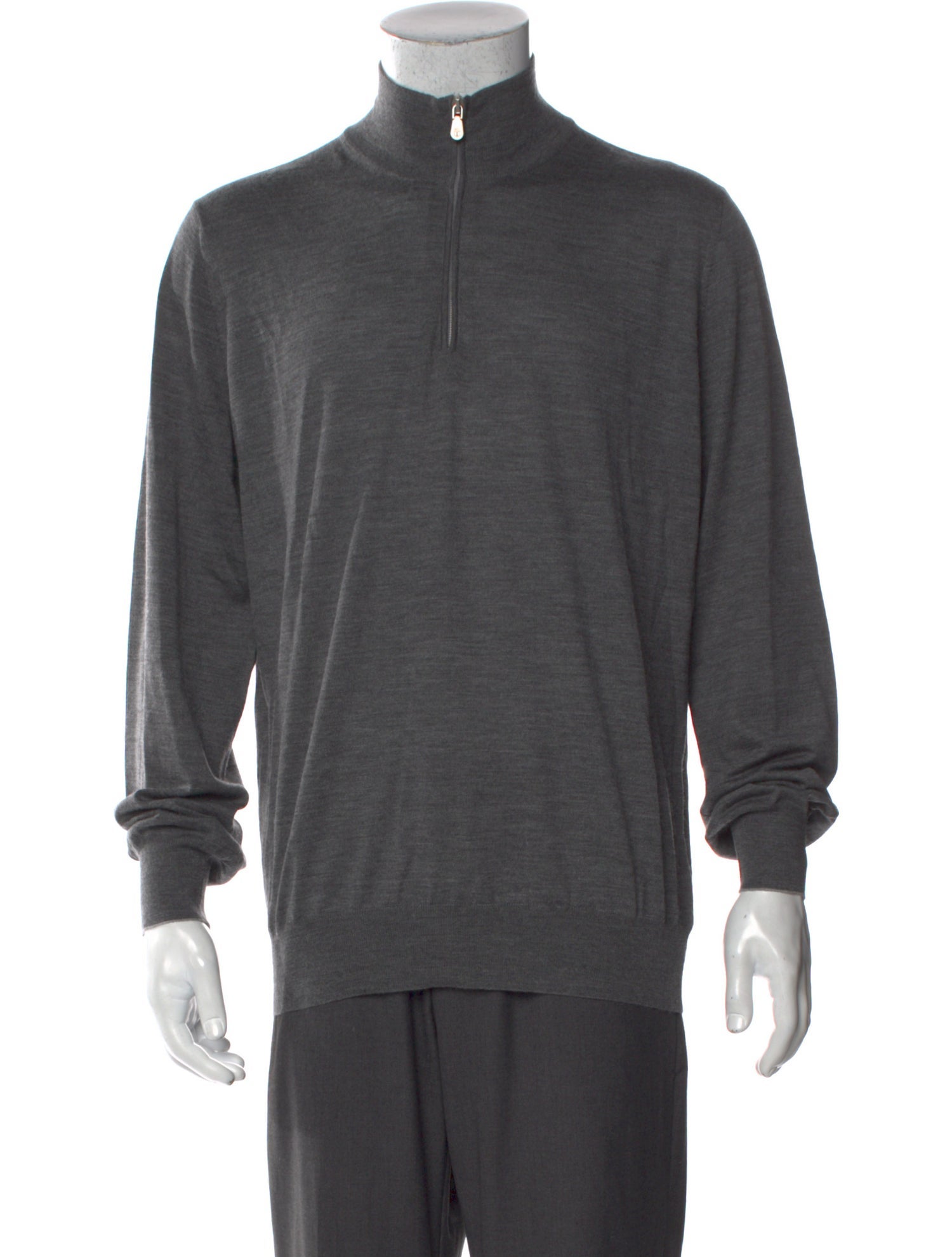 Brunello Cucinelli Virgin Wool Turtleneck Polo Sweater w/ Tags