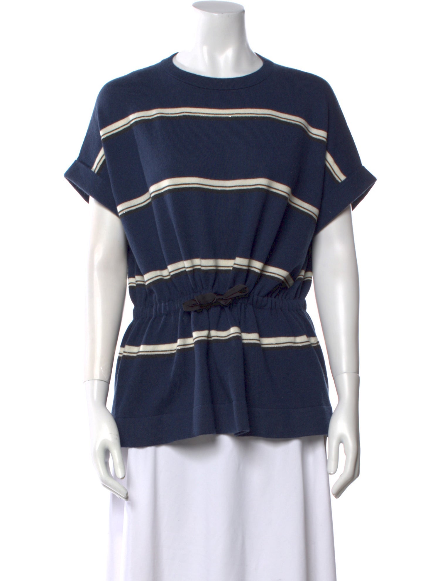 Brunello Cucinelli Cashmere Striped T-Shirt w/ Tags