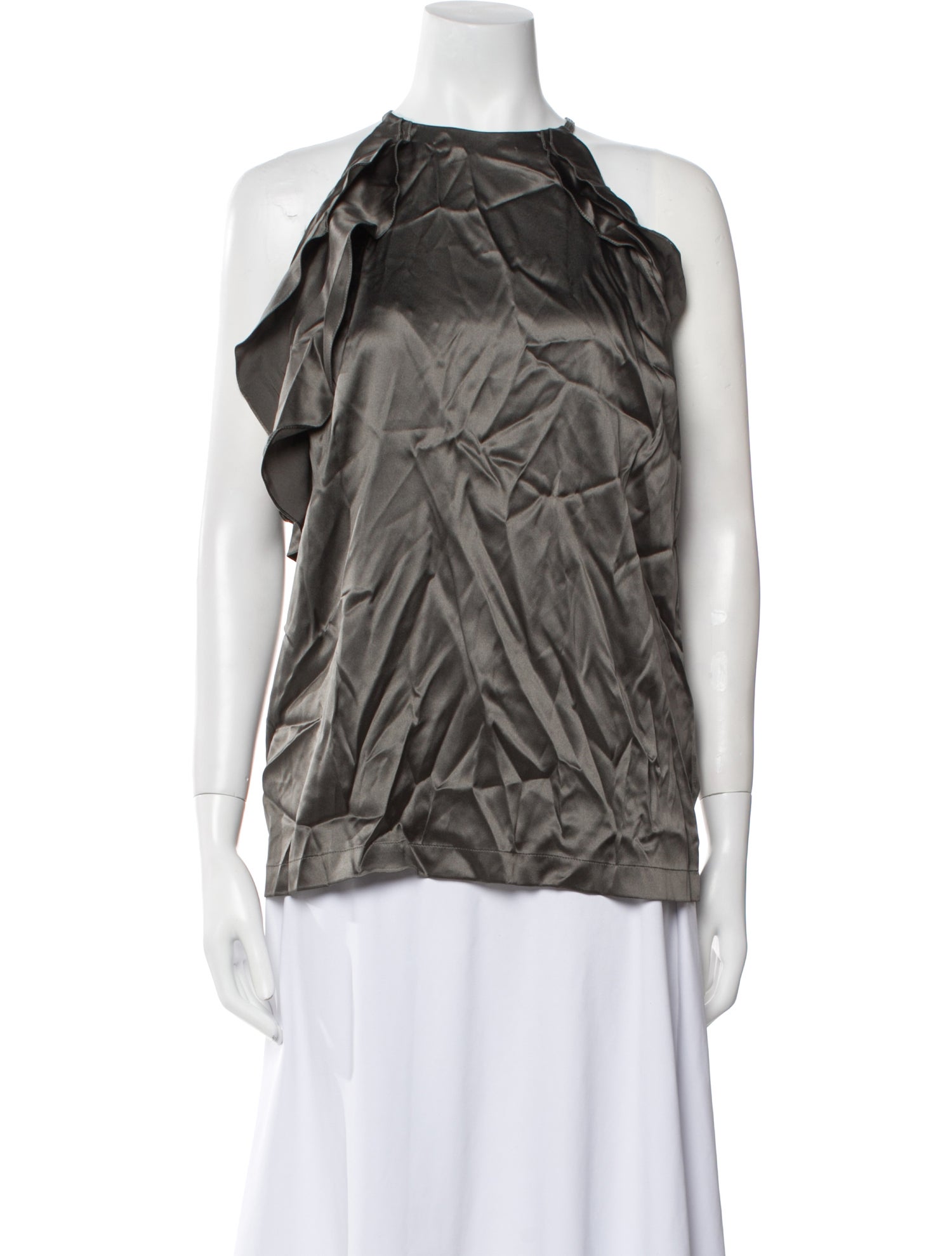 Brunello Cucinelli Silk Halterneck Blouse w/ Tags