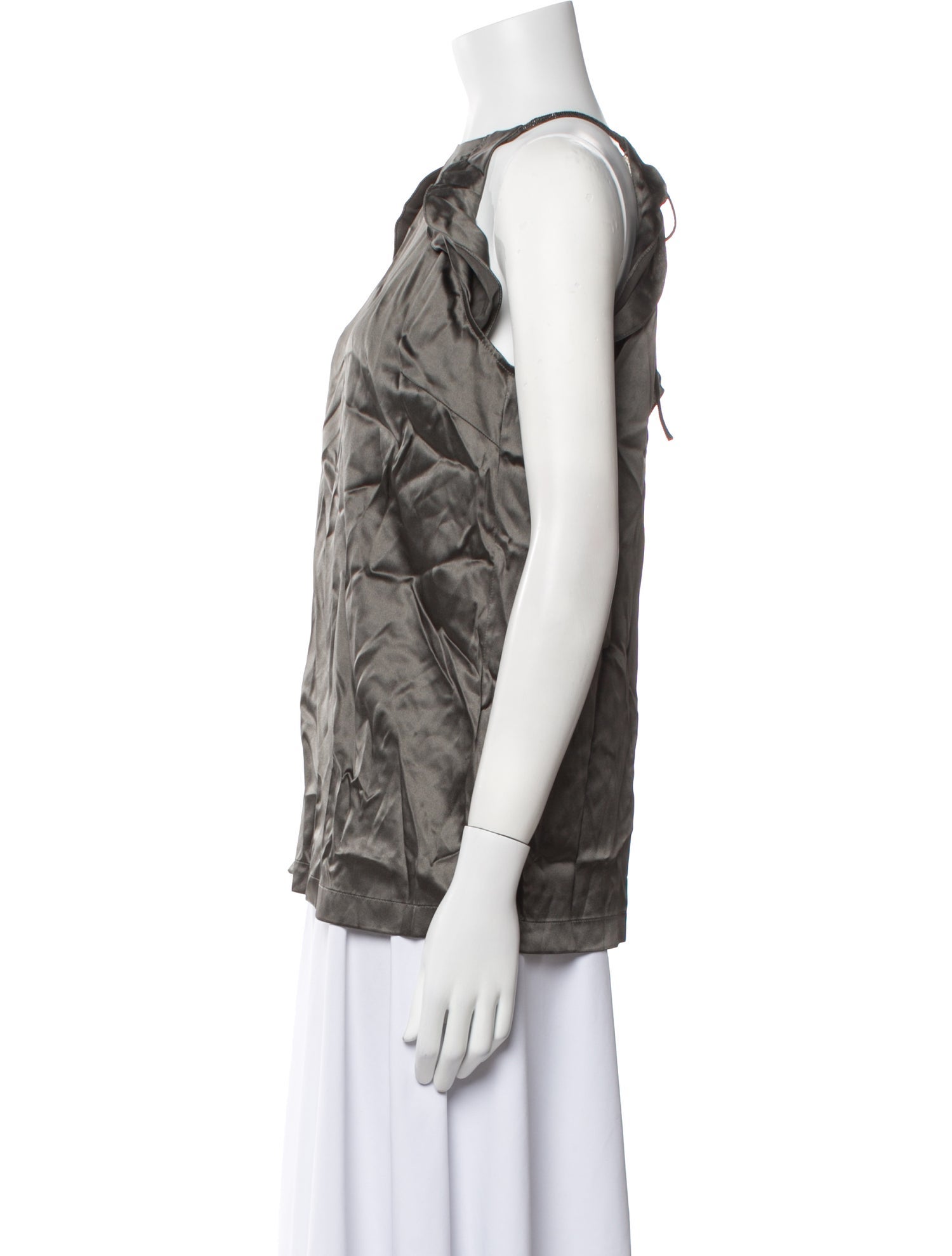 Brunello Cucinelli Silk Halterneck Blouse w/ Tags