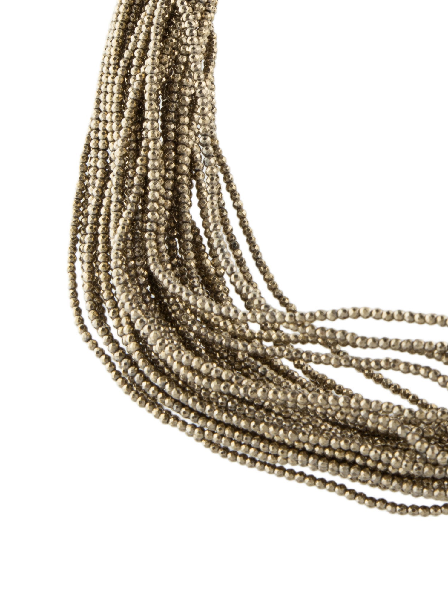 Brunello Cucinelli Leather Beaded Choker Necklace