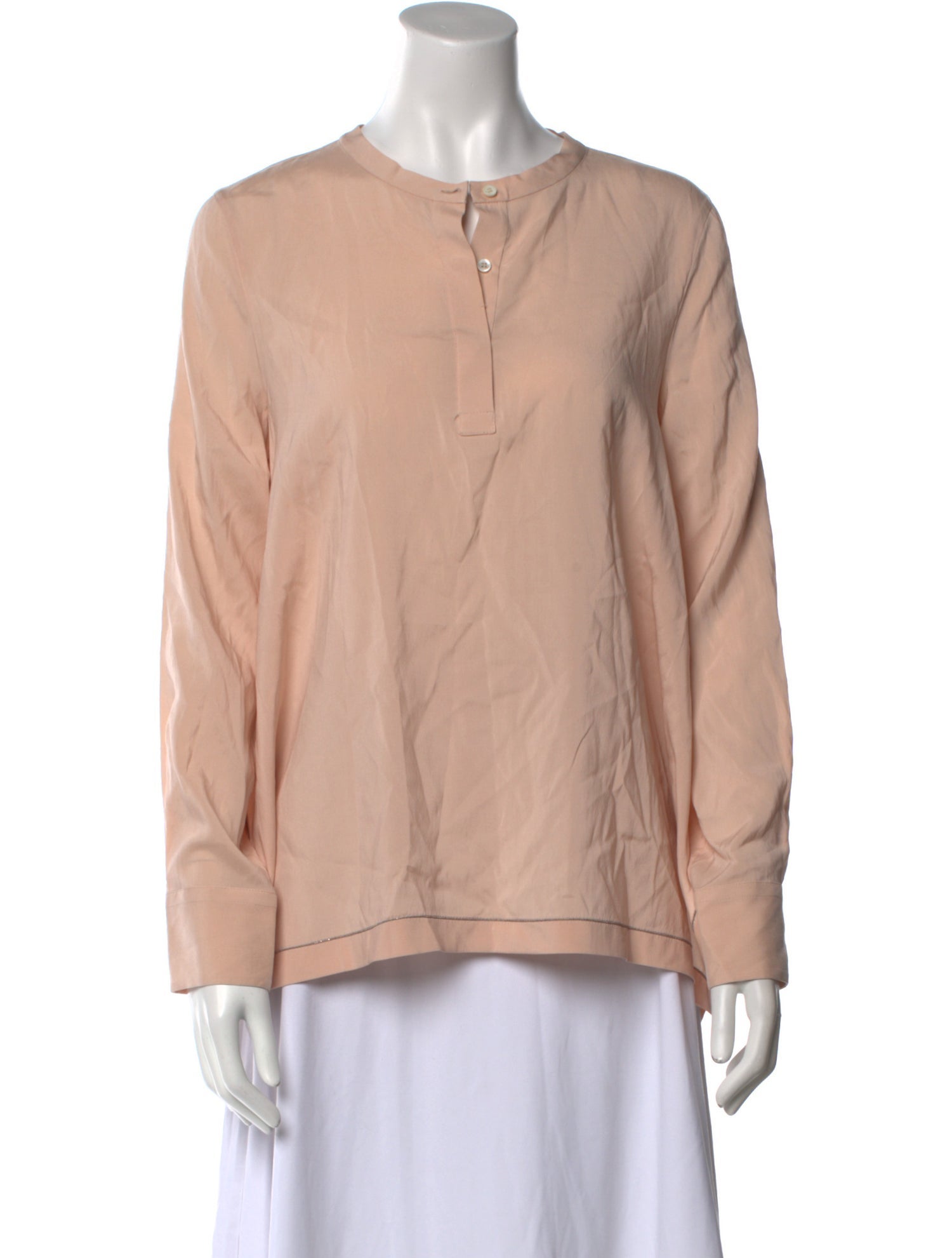 Brunello Cucinelli Silk Crew Neck Sweatshirt w/ Tags