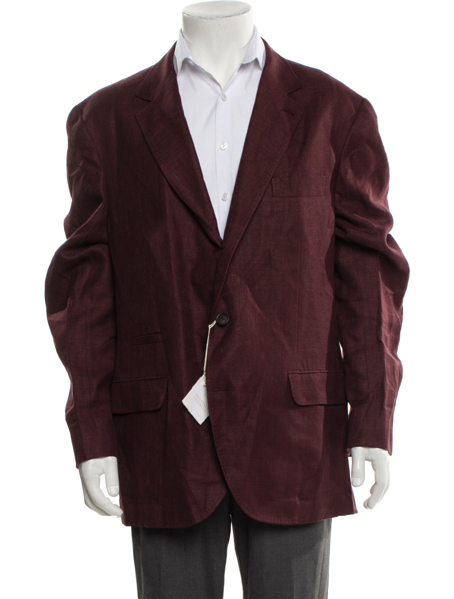 Brunello Cucinelli Linen Embroidered Accent Blazer w/ Tags