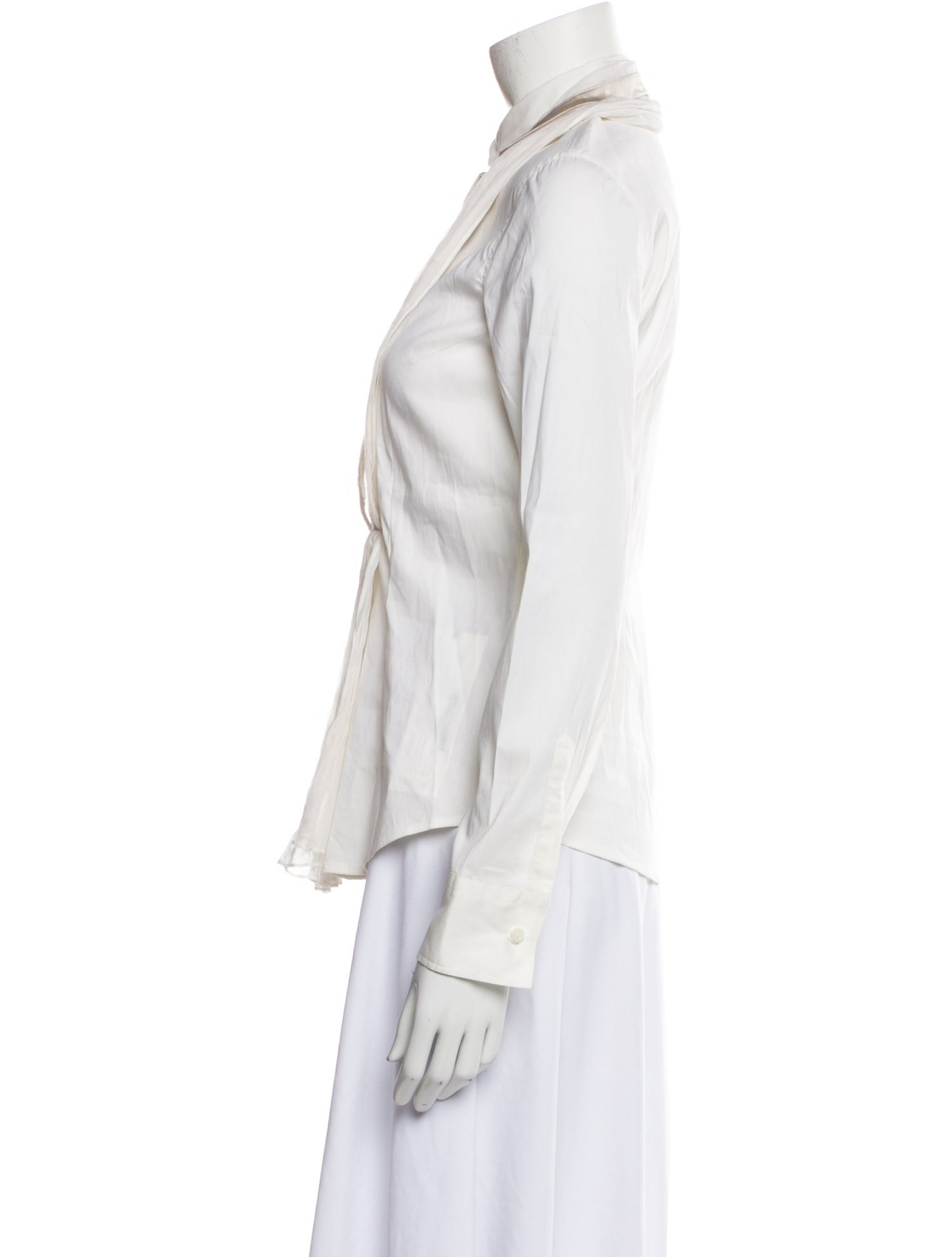 Brunello Cucinelli Long Sleeve Button-Up Top