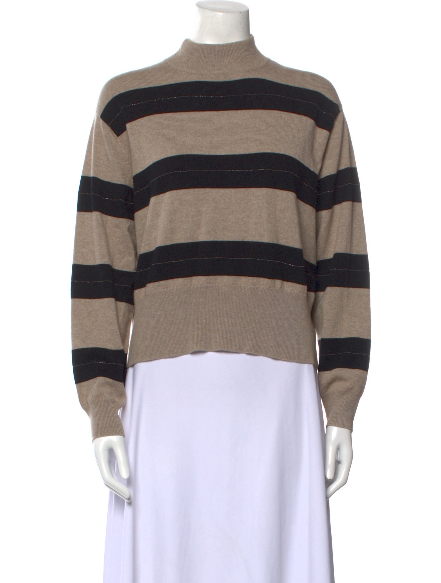 Brunello Cucinelli Virgin Wool Striped Sweater