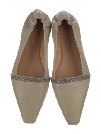 Brunello Cucinelli Monili Leather Flats