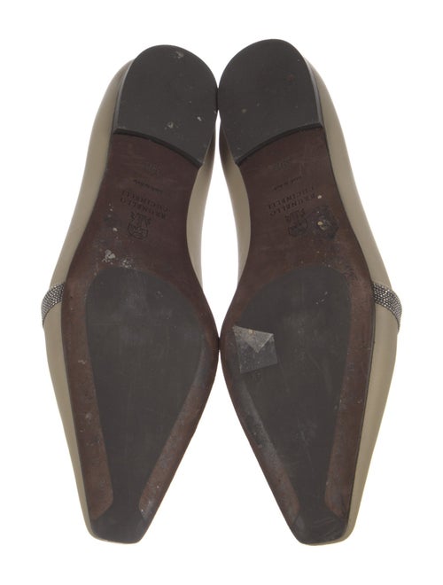 Brunello Cucinelli Monili Leather Flats