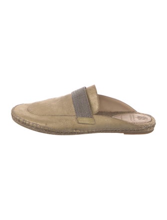 Brunello Cucinelli Monili Leather Mules