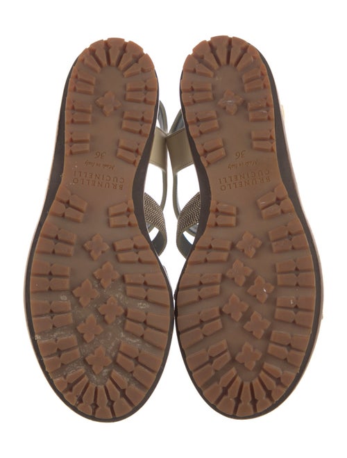 Brunello Cucinelli Monili Leather Gladiator Sandals