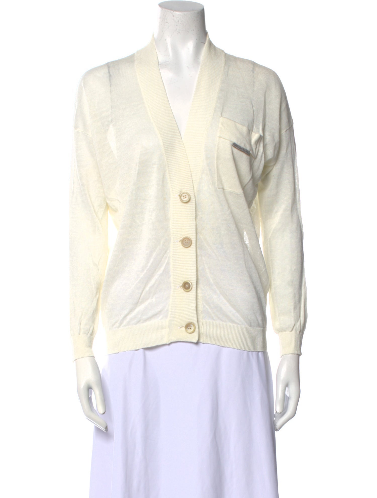 Brunello Cucinelli Linen V-Neck Sweater