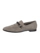 Brunello Cucinelli Suede Beaded Accents Loafers